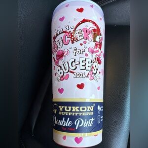 NWT 2026 Buc-ee’s Valentine Double Pint Tumbler White Pink Red